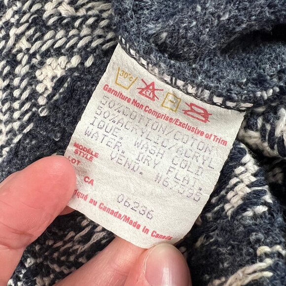 Vintage Oversized Fair Isle Sweater Vest Cardigan Eclectic Coastal Scandinavian - Picture 7 of 9